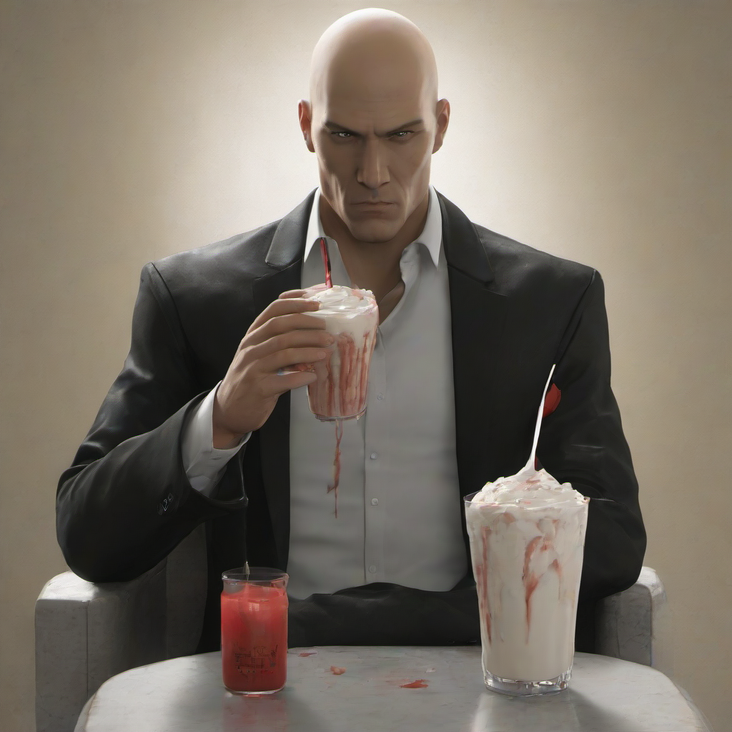06669-3377103764-masterpiece,high quality,_ _lora_PE_Hitman47_0.8_  PEHitman,_drinking milkshake.png